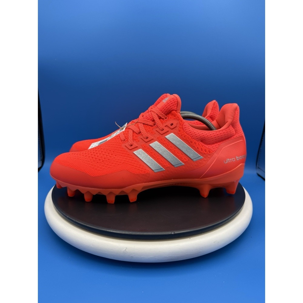 Adidas Ultraboost Mens Size 12 Football Cleats Solar Red Orange Shoes JP7411 NEW